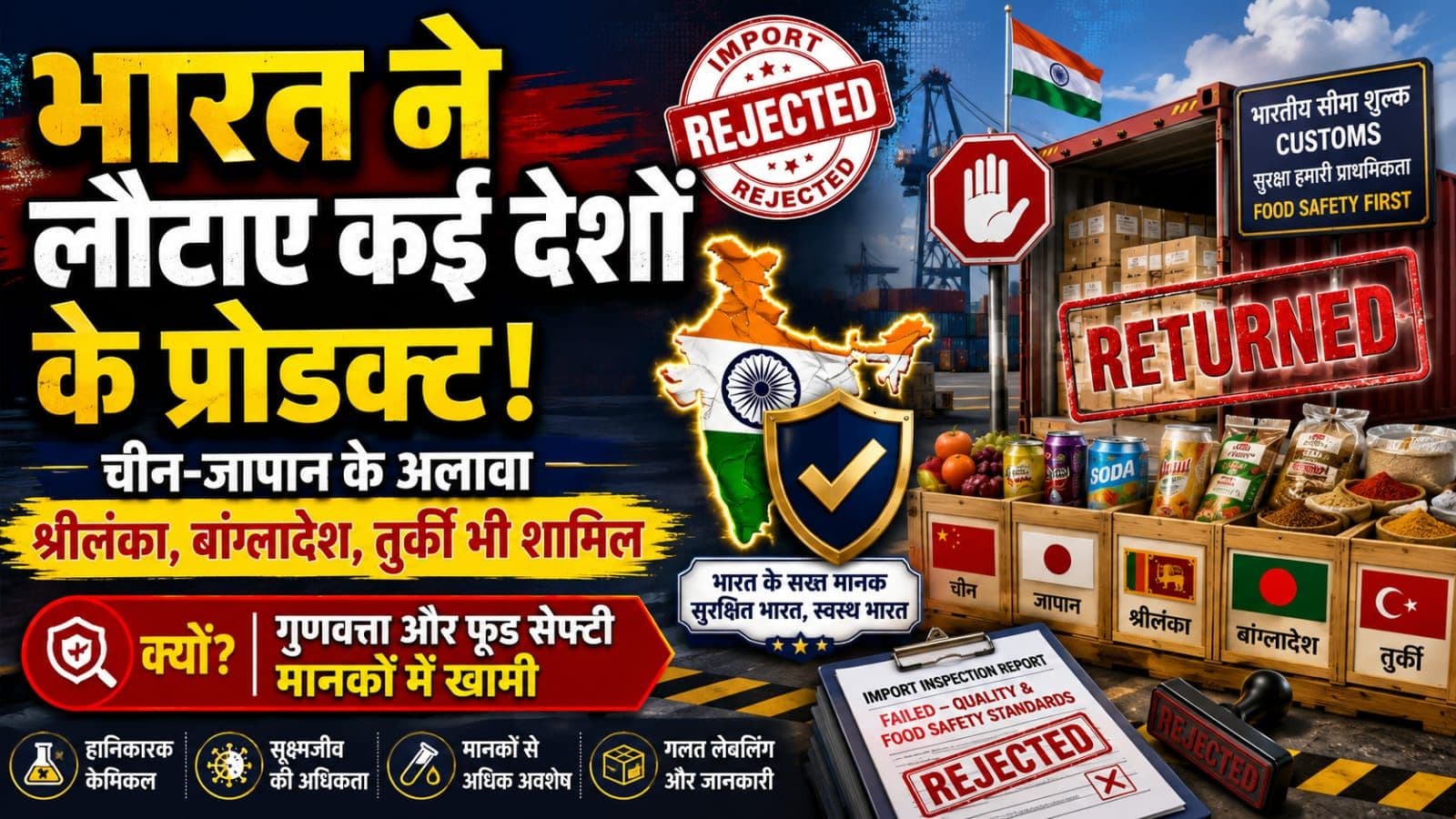 चीन-जापान ही नहीं, इन देशों के प्रोडक्ट भी भारत ने लौटाए, जानें वजह